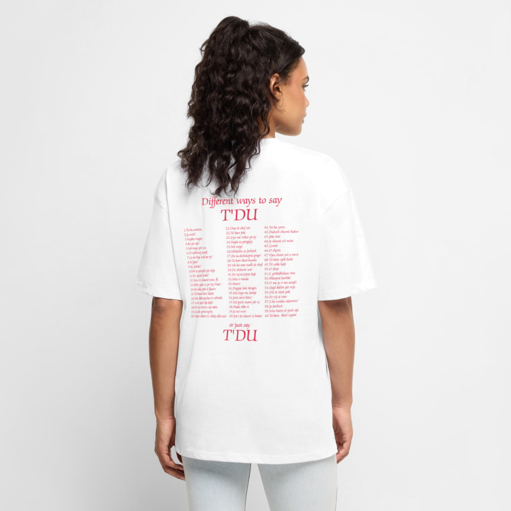 Arbëri T'DU Oversized T-Shirt - white