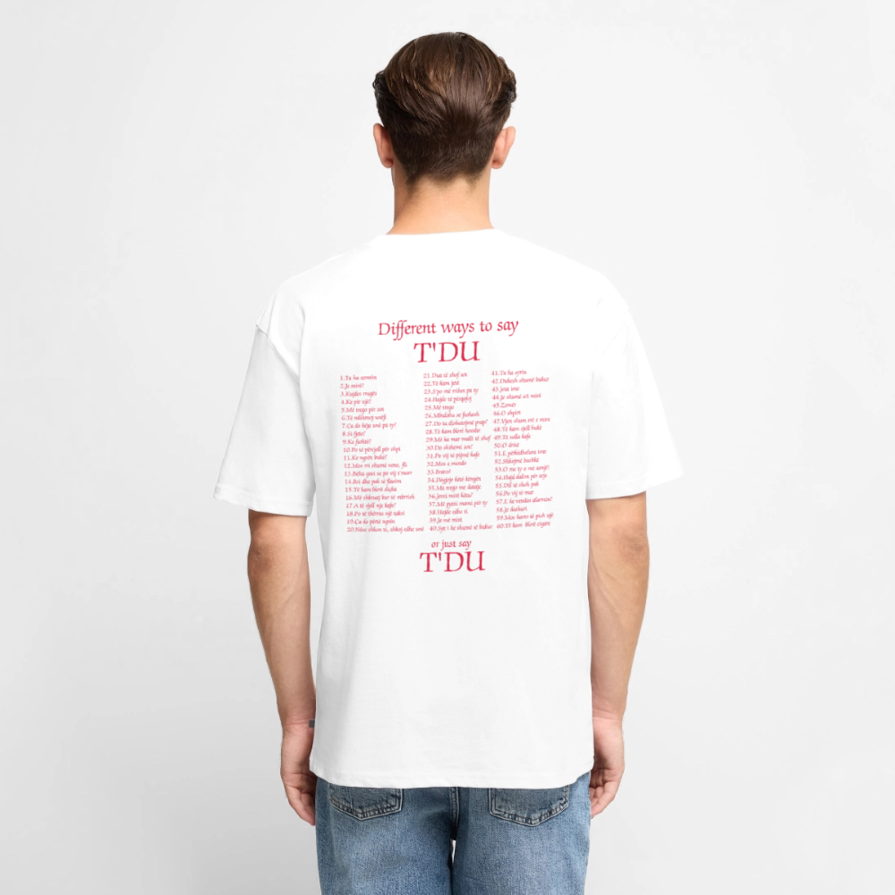 Arbëri T'DU Oversized T-Shirt - white
