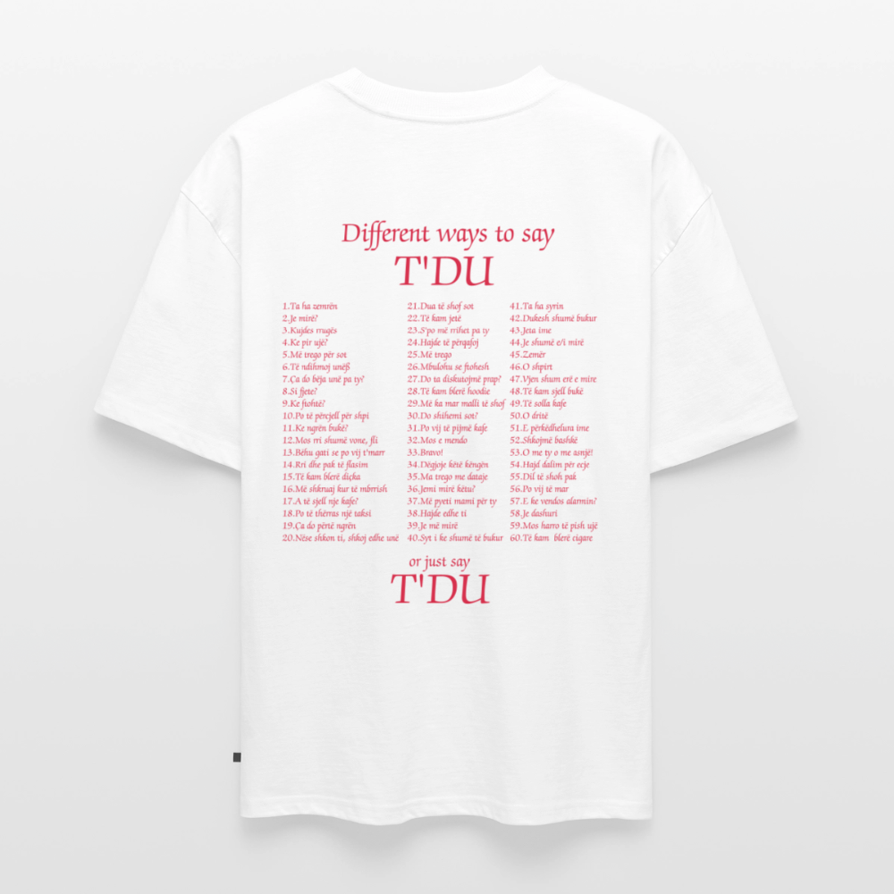 Arbëri T'DU Oversized T-Shirt - white