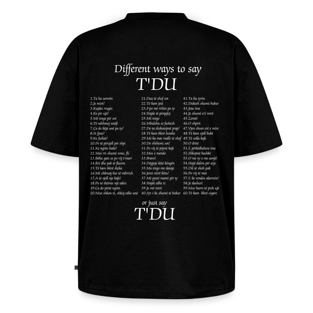 Arbëri T'DU Oversized T-Shirt - black